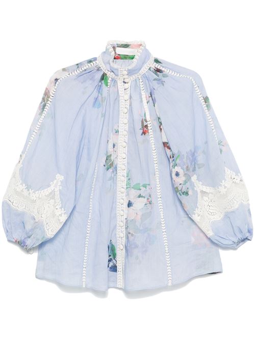 Blusa Everley ZIMMERMANN | 1802TRS255LIGHT BLUE WATERCOLOUR FLORAL